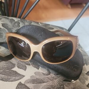 Roberto Cavalli EUC Brown Sunglasses With Crystals
